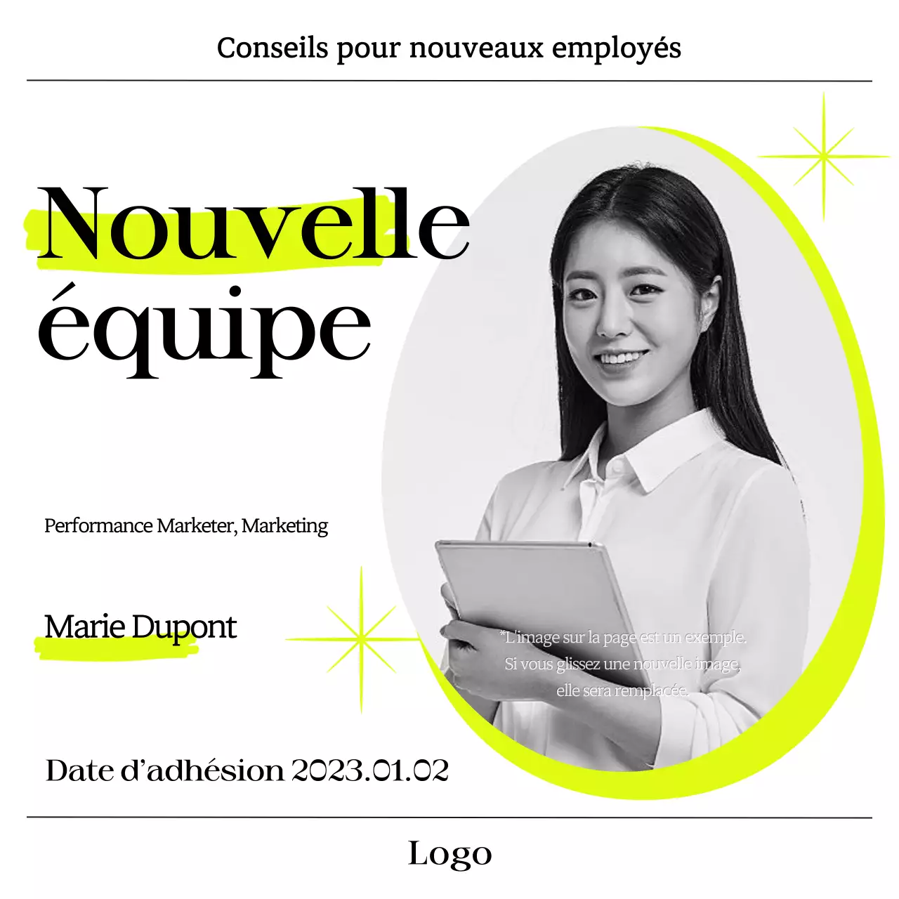 Annonces modernes en néon