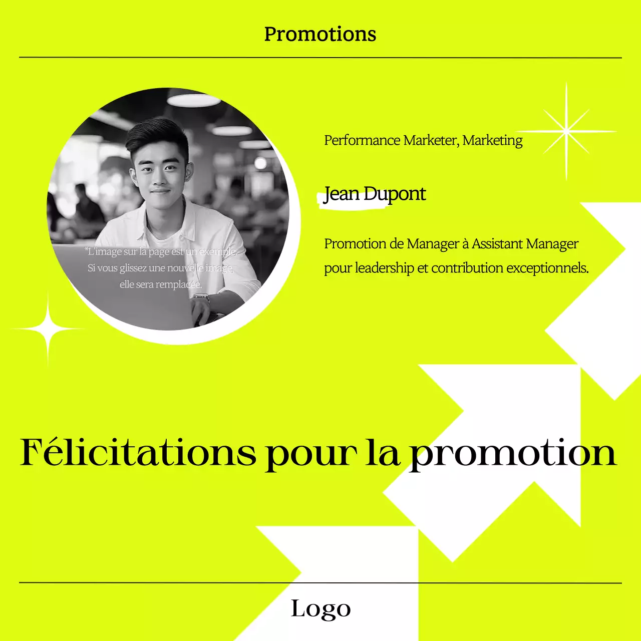 Annonces modernes en néon