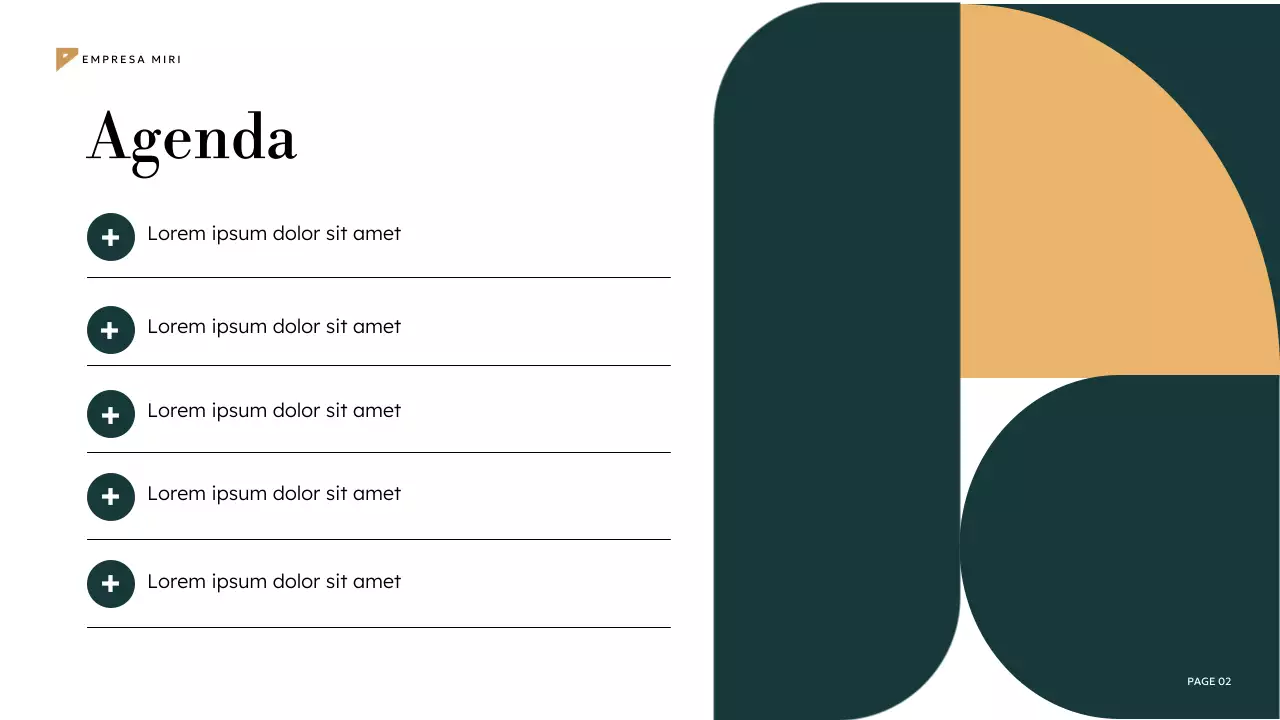 plan de marketing teal geometric