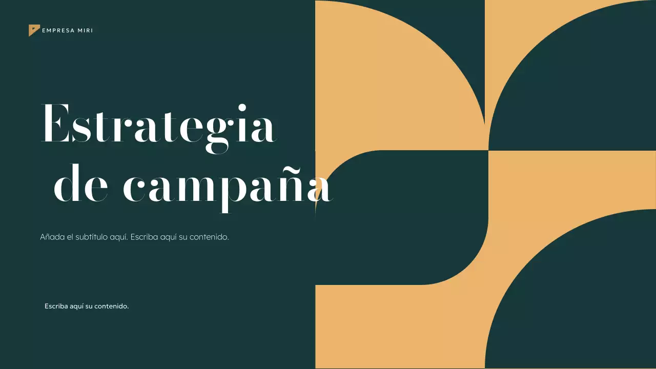 plan de marketing teal geometric