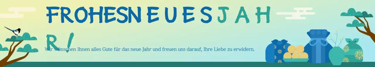 Traditionelle Neujahrsgrüße mit Minze