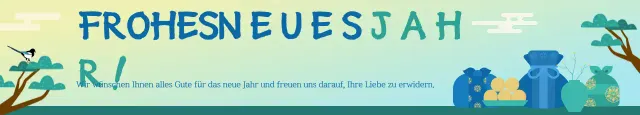 Traditionelle Neujahrsgrüße mit Minze