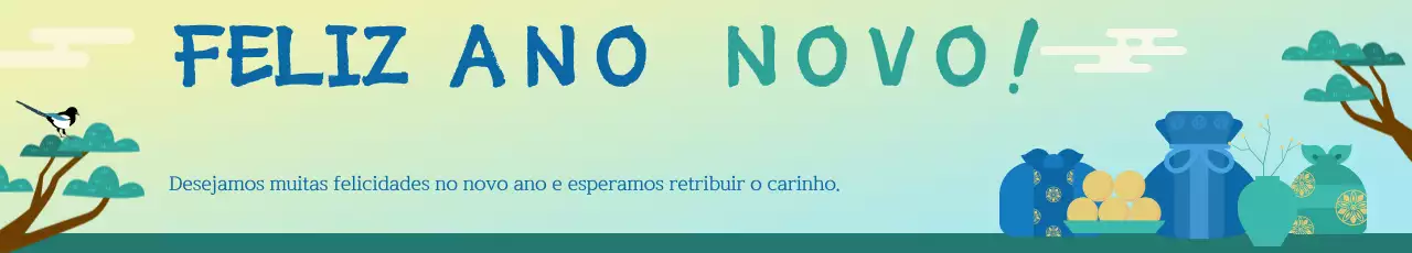 Saudações tradicionais de Ano Novo com hortelã