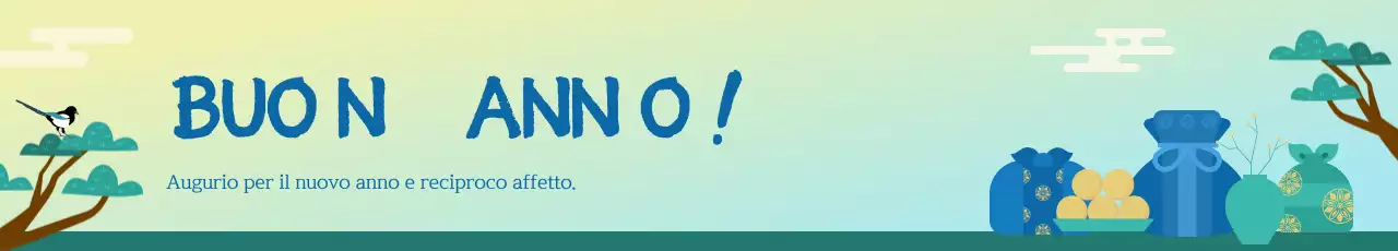 Auguri tradizionali di buon anno con la menta