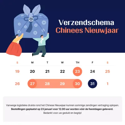 Marine Traditioneel Chinees Nieuwjaar Bezorgschema
