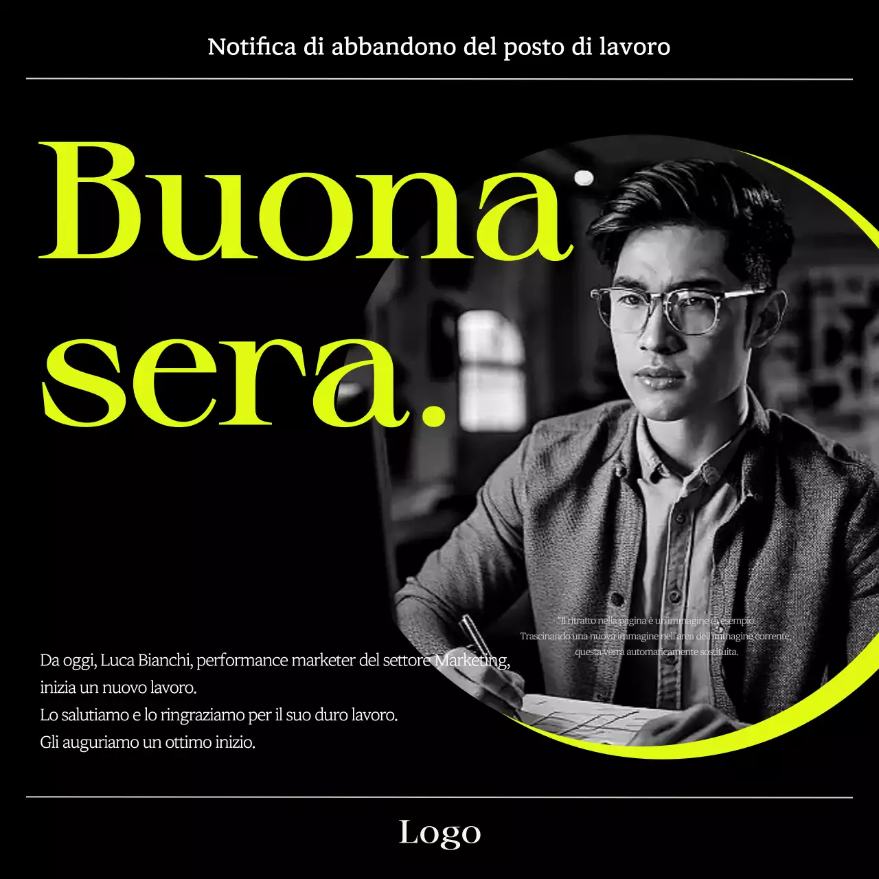 Annunci moderni al neon