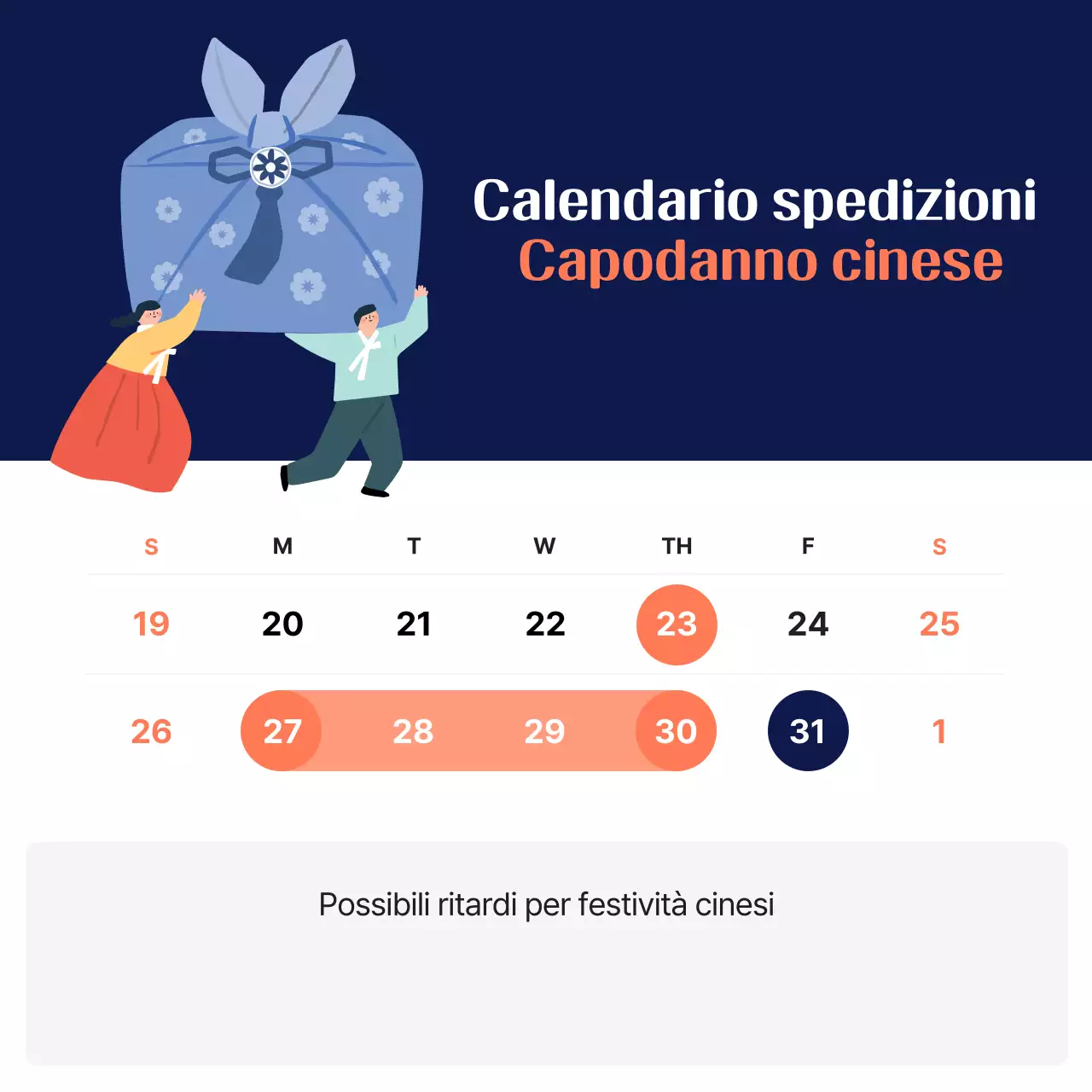 Programma di consegna del Capodanno cinese tradizionale della Marina
