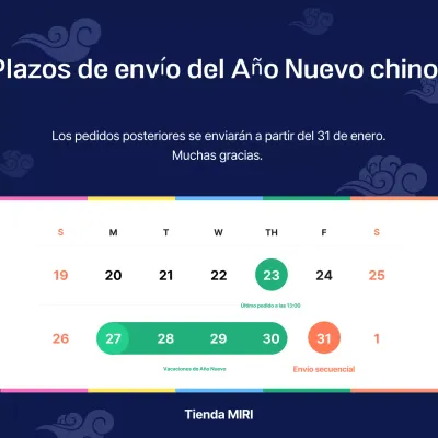 Azul Marino Neat Lunar New Year Delivery Notice