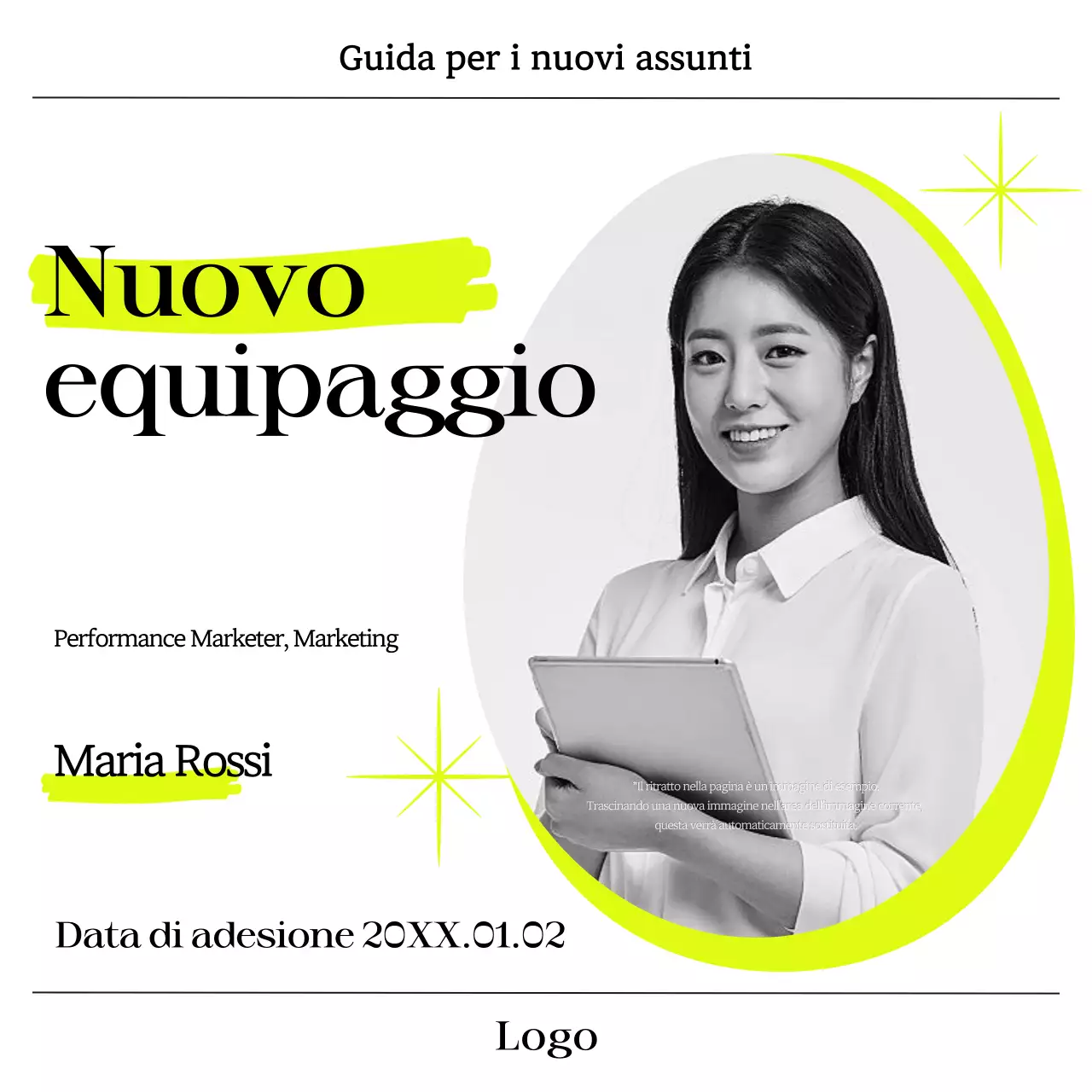 Annunci moderni al neon