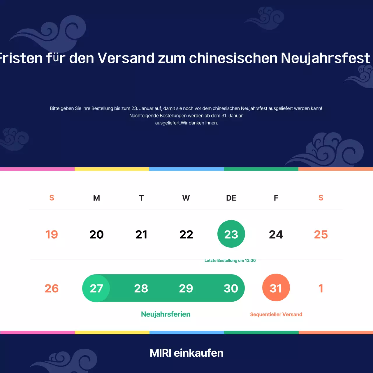 Navy Blue Neat Lunar New Year Lieferschein