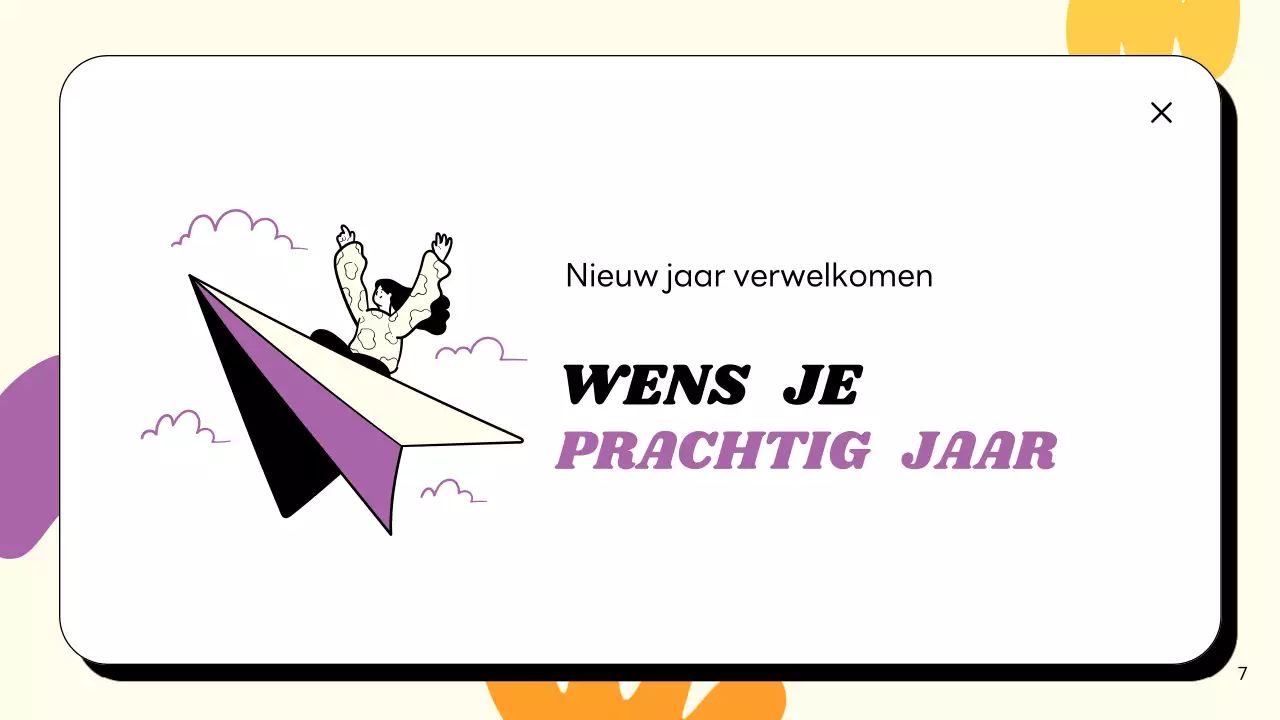 beige moderne nieuwjaarskaart