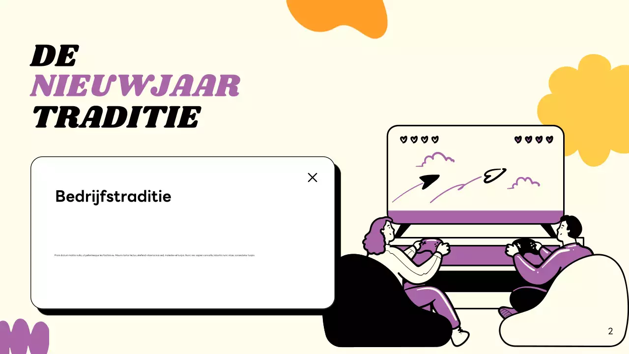 beige moderne nieuwjaarskaart