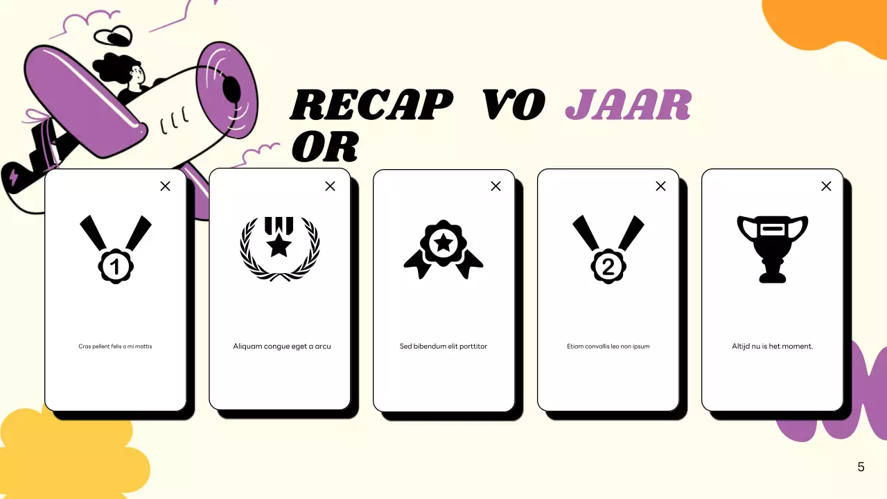 beige moderne nieuwjaarskaart