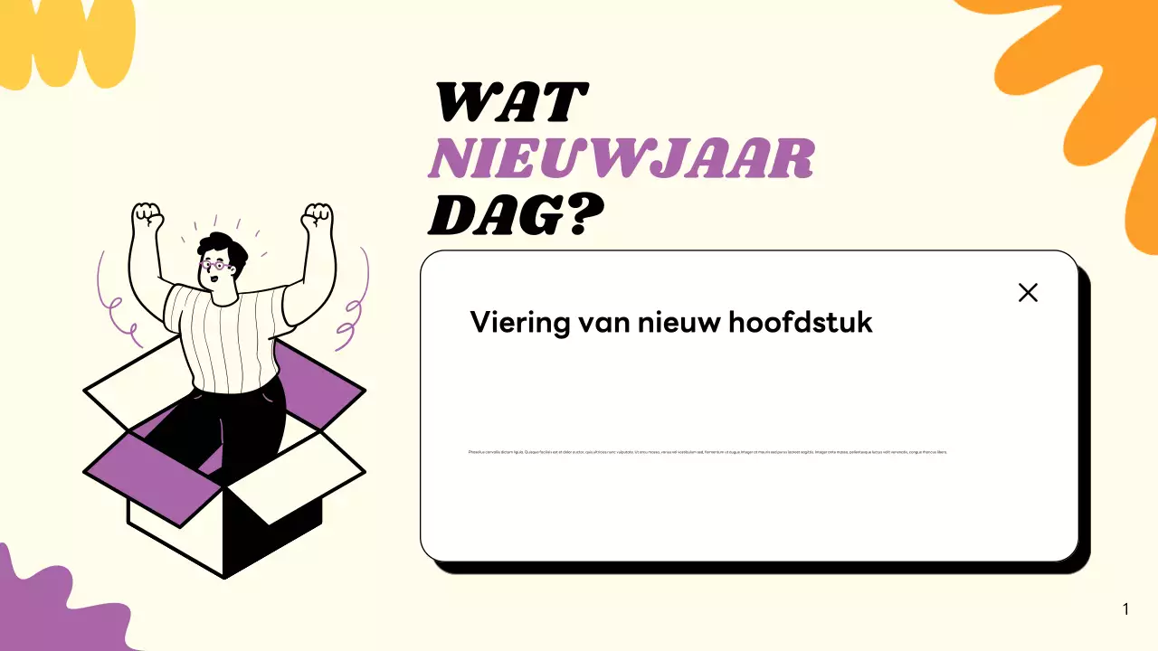 beige moderne nieuwjaarskaart