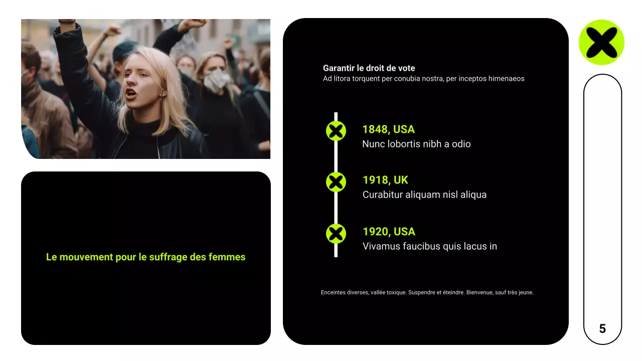 grille de néon mouvements civils