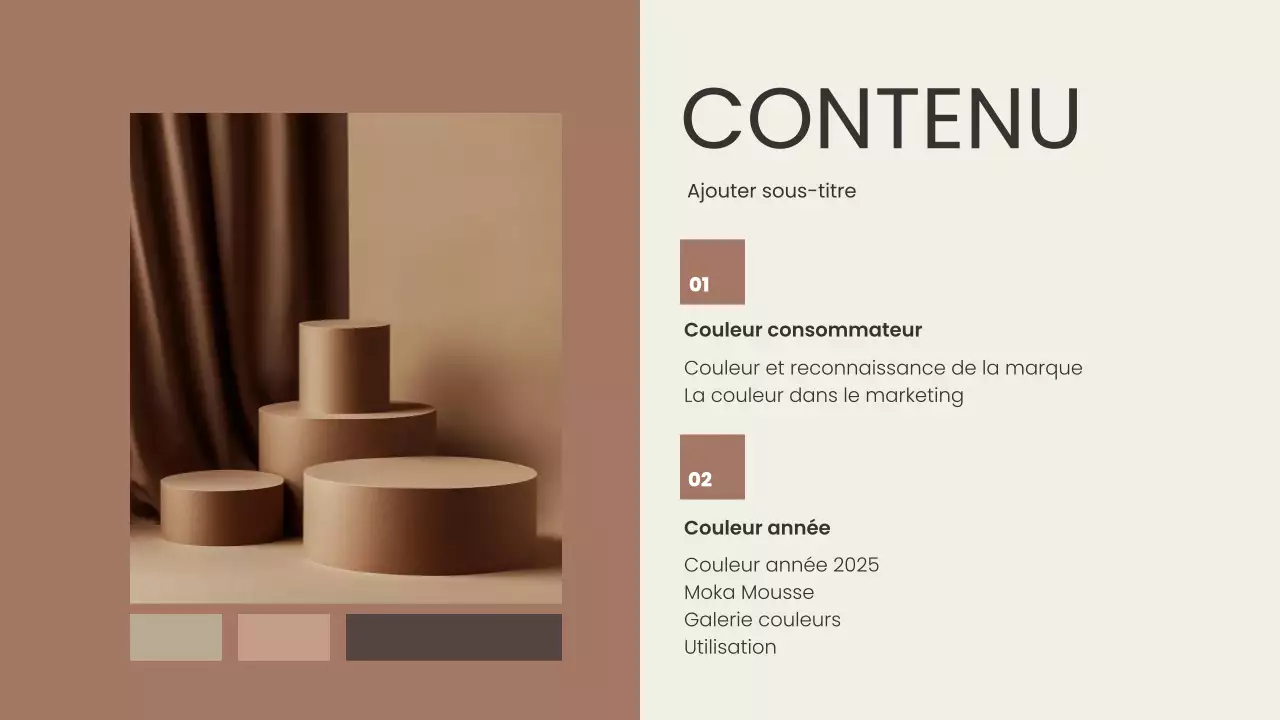 rapport sur la conception de couleurs modernes brunes