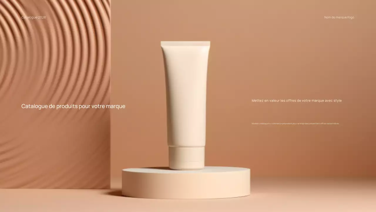 Catalogue de marque minimaliste et branché