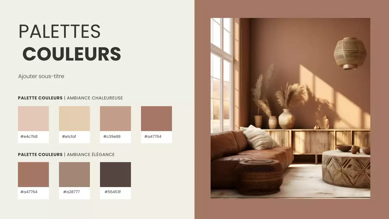 rapport sur la conception de couleurs modernes brunes