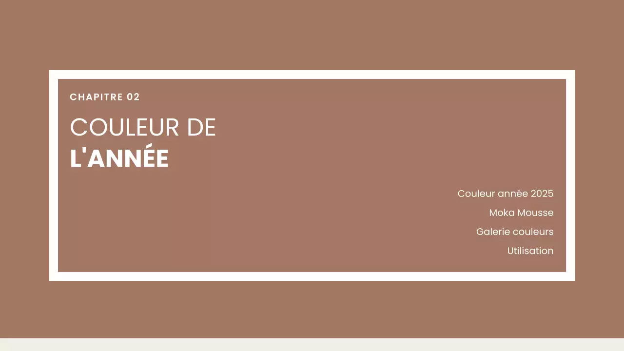 rapport sur la conception de couleurs modernes brunes