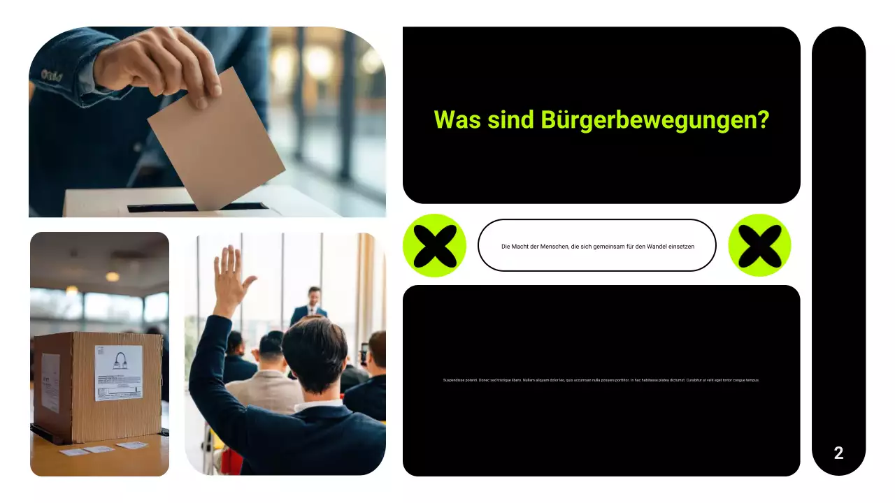 Neongitter-Bürgerbewegungen