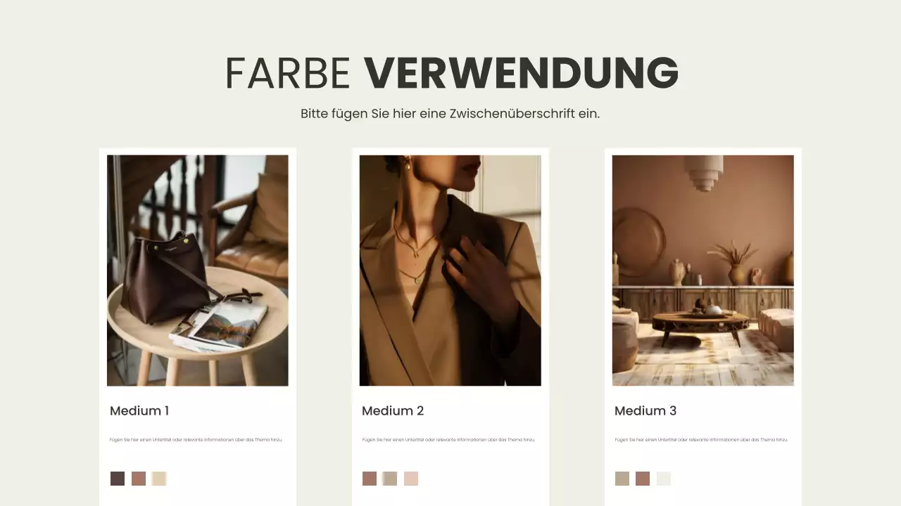 Braun moderne Farbe Designbericht