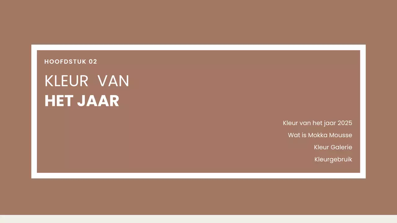 bruin modern kleurenontwerprapport