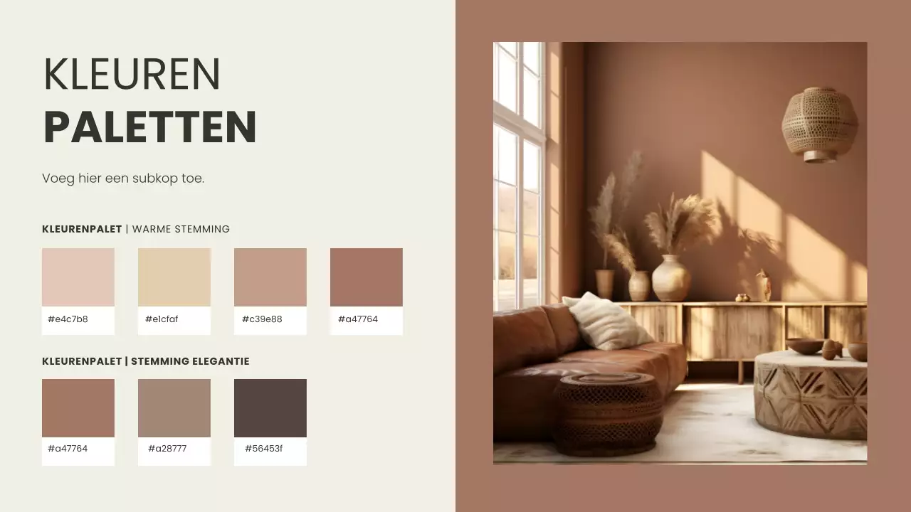 bruin modern kleurenontwerprapport