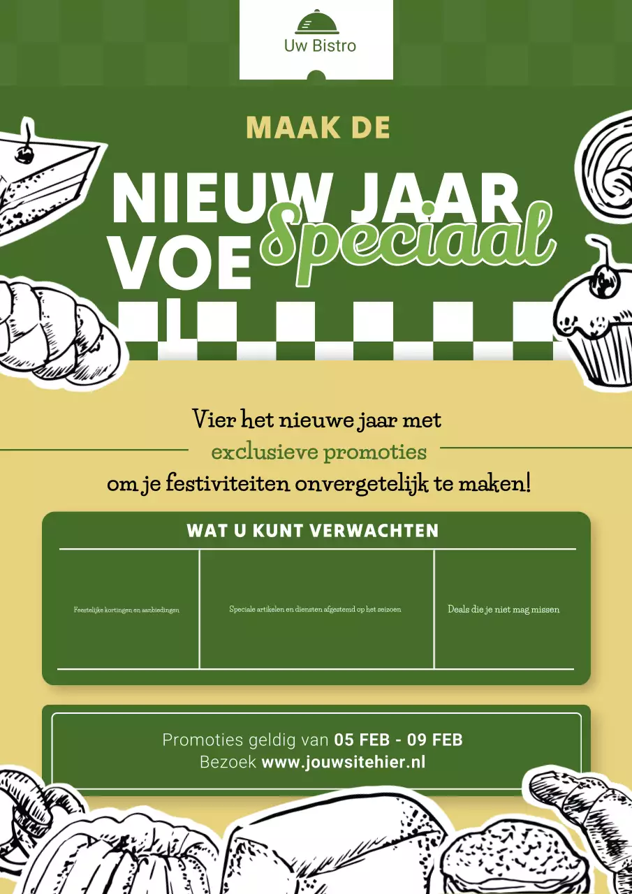 groene moderne bistro promotie