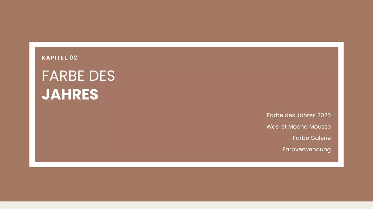 Braun moderne Farbe Designbericht