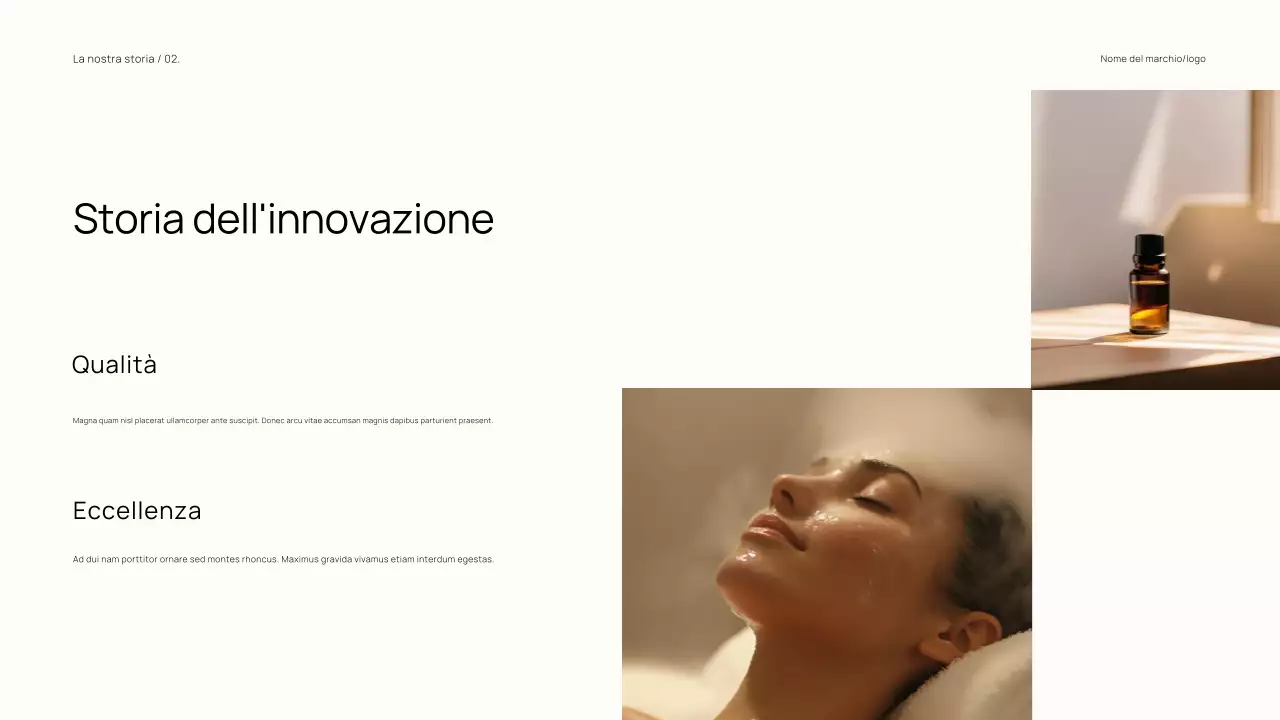 Catalogo del marchio minimalista e di tendenza