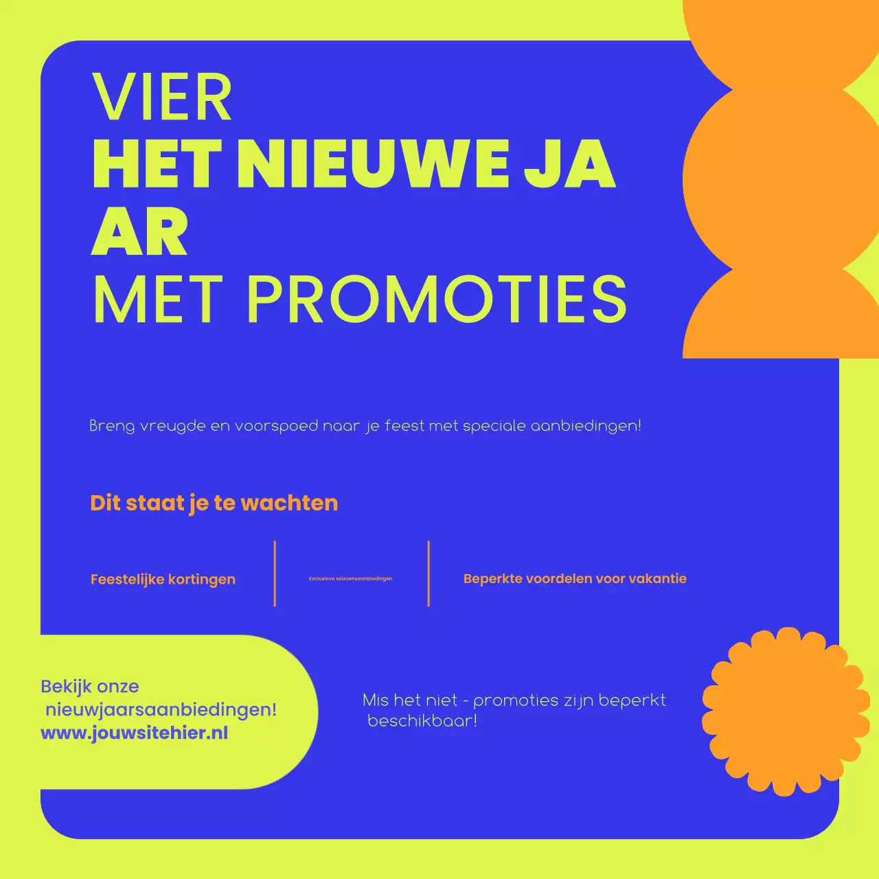 gele moderne vakantie promotie
