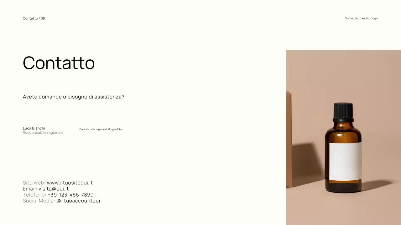 Catalogo del marchio minimalista e di tendenza