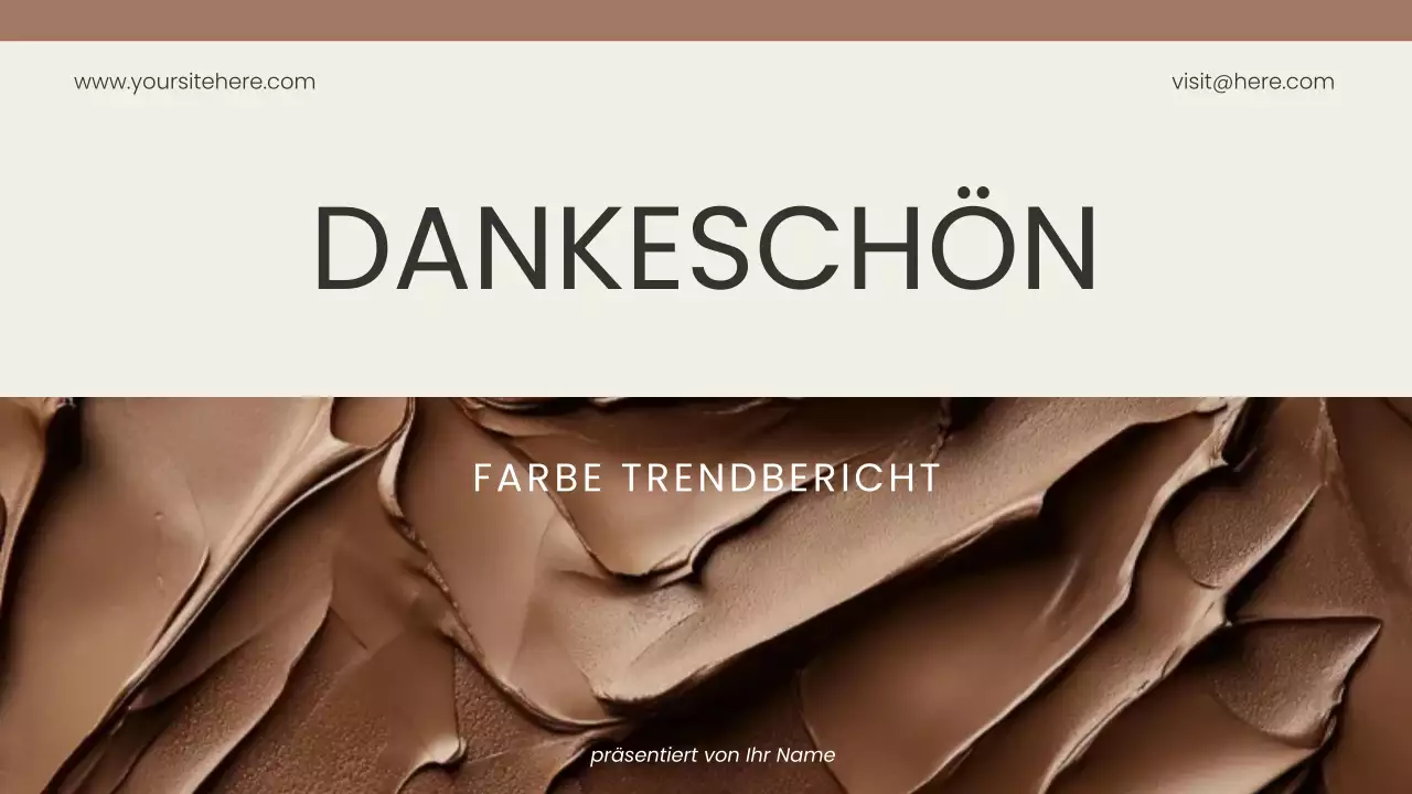 Braun moderne Farbe Designbericht