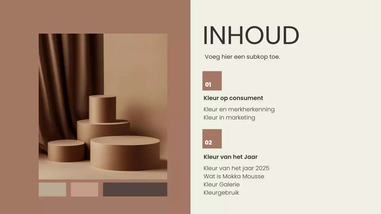 bruin modern kleurenontwerprapport