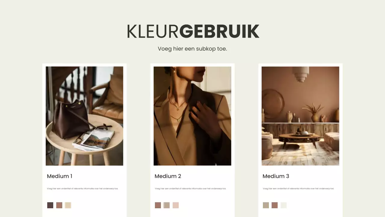 bruin modern kleurenontwerprapport