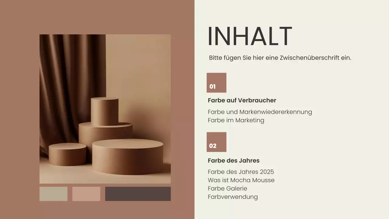 Braun moderne Farbe Designbericht