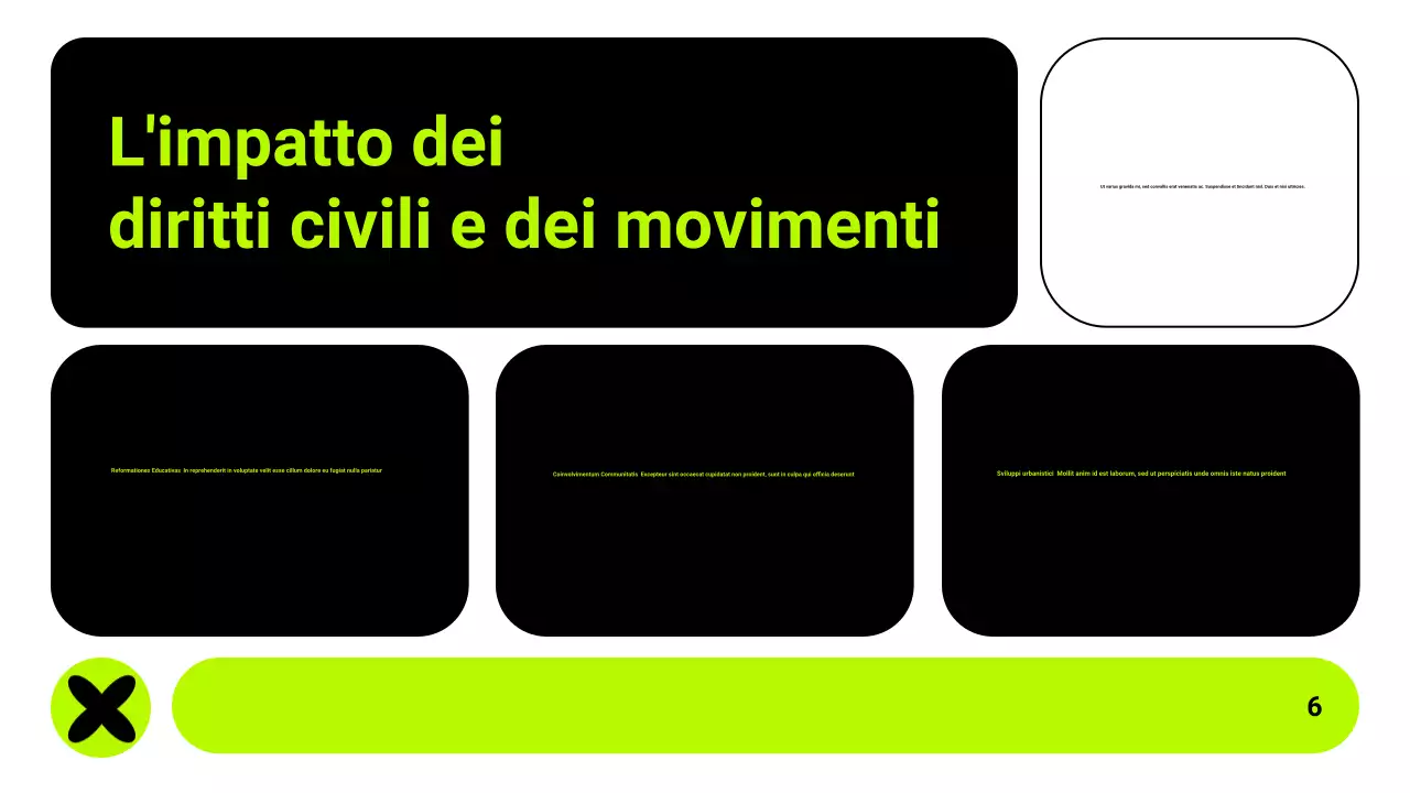 griglia al neon movimenti civili