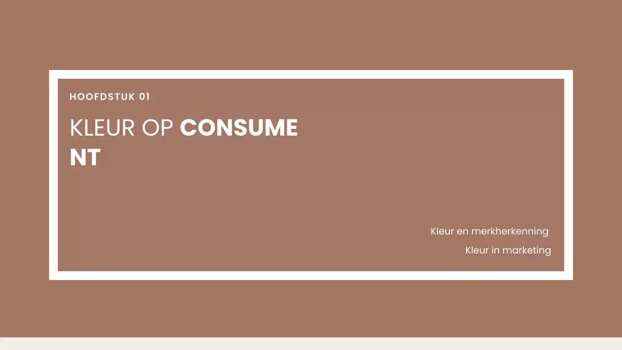 bruin modern kleurenontwerprapport