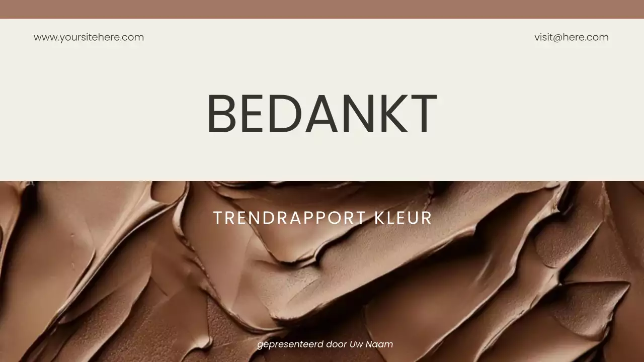 bruin modern kleurenontwerprapport