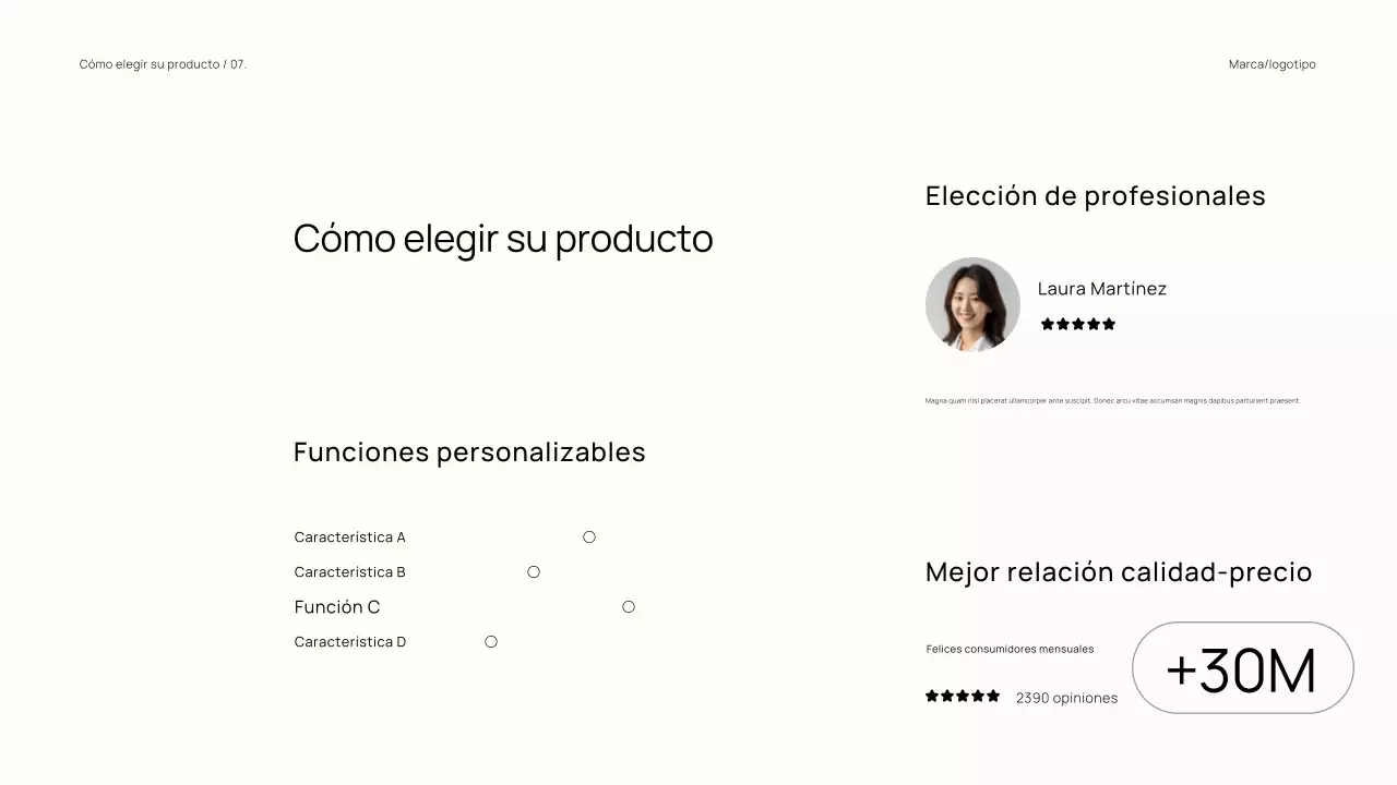 Catálogo de marcas minimalistas y modernas