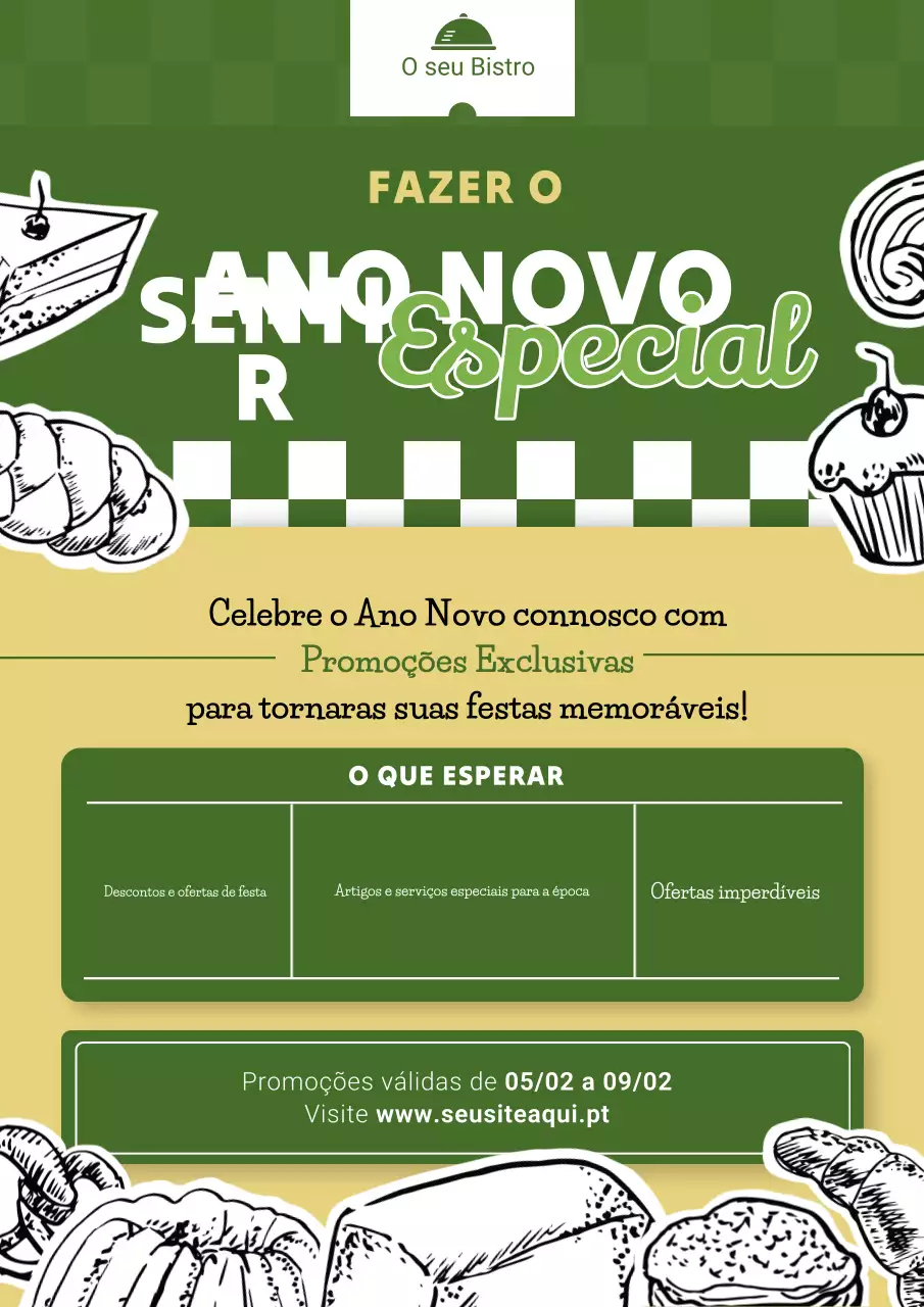 promoção bistro moderno verde
