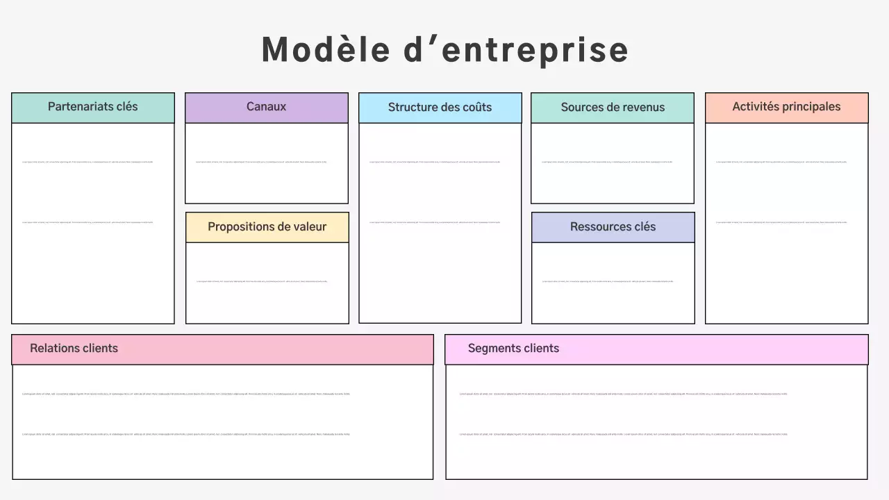 plan d'affaires professionnel gris