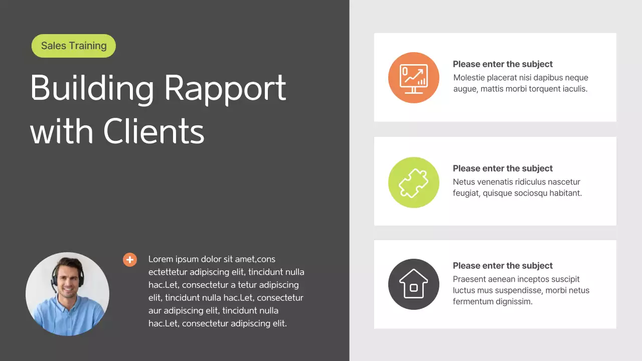 Green Modern Sales Training Manual Presentation