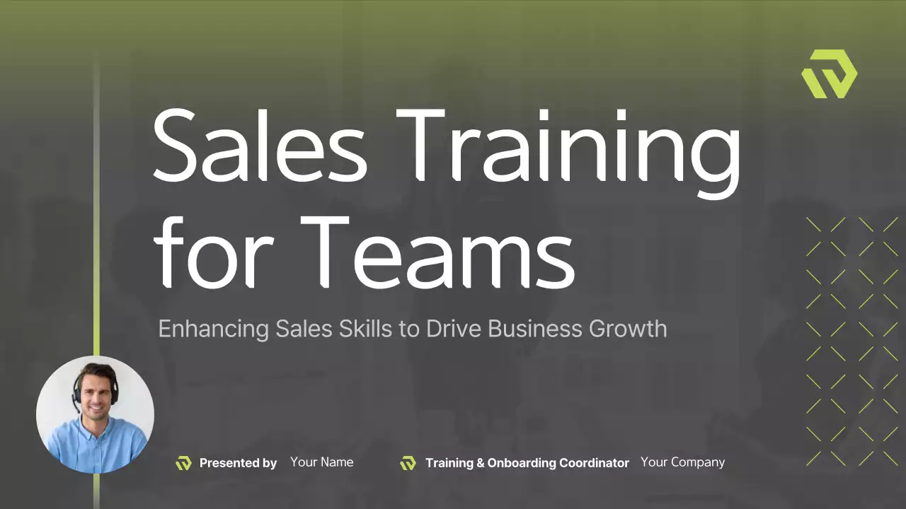 Green Modern Sales Training Manual Presentation