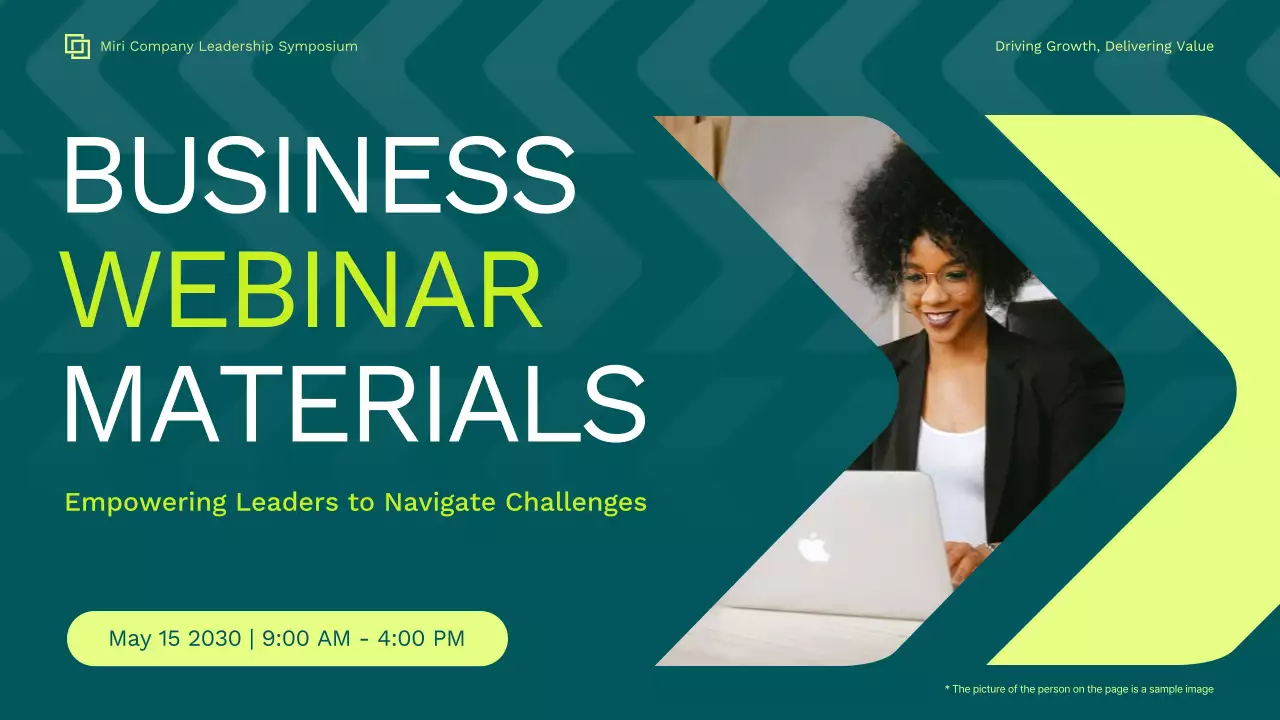 Green Neon Minimalist Business Webinar Announcement Presentation