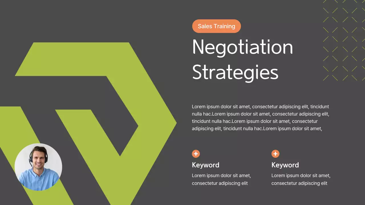 Green Modern Sales Training Manual Presentation