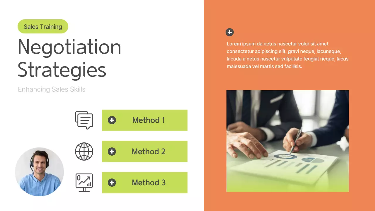 Green Modern Sales Training Manual Presentation