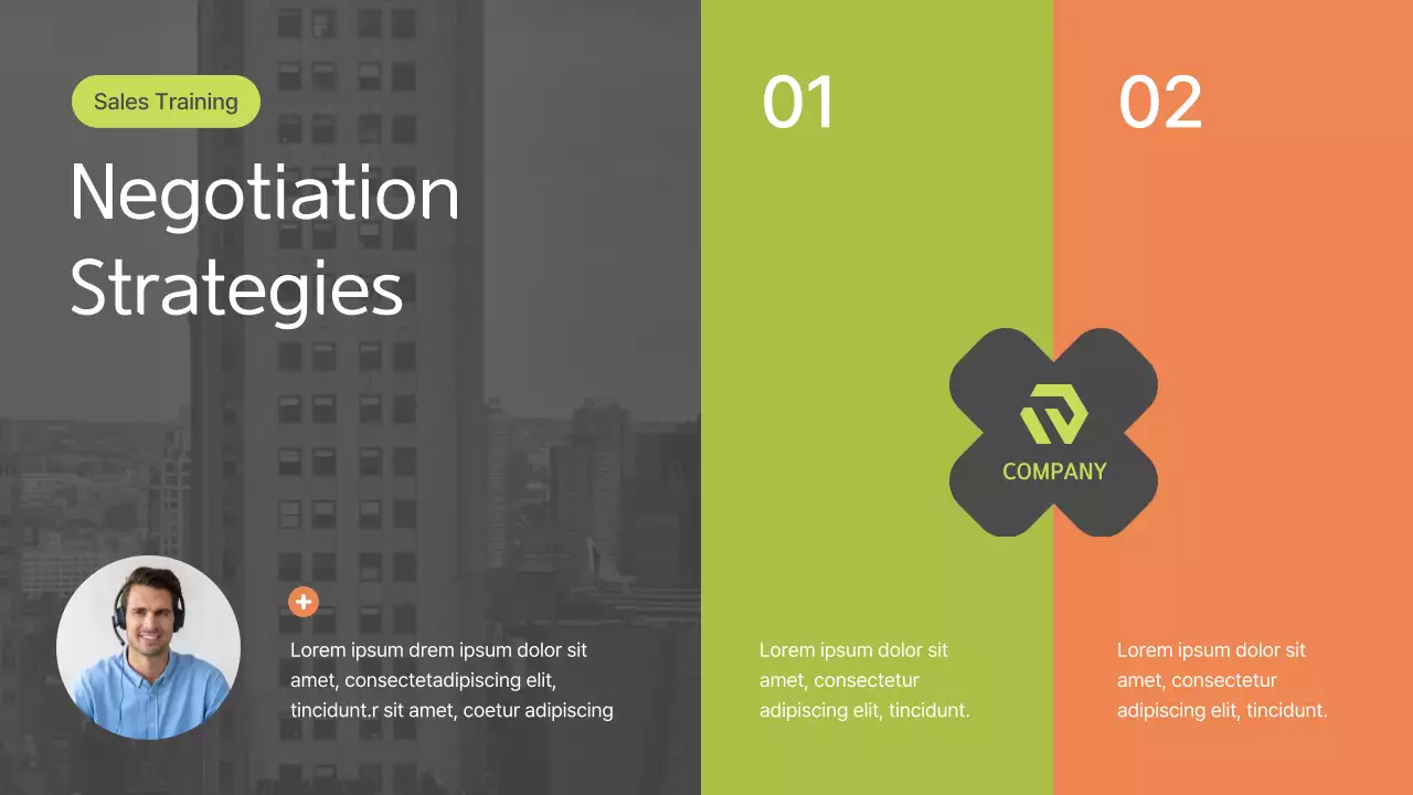 Green Modern Sales Training Manual Presentation