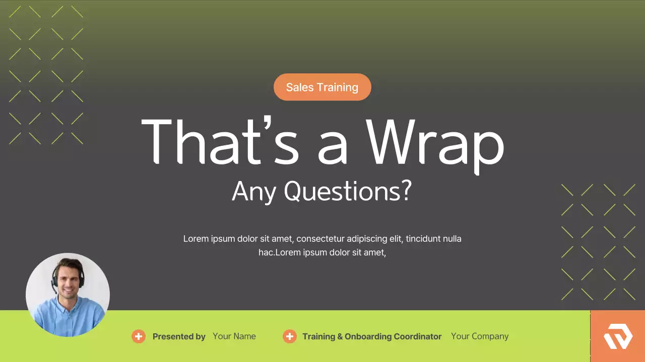 Green Modern Sales Training Manual Presentation