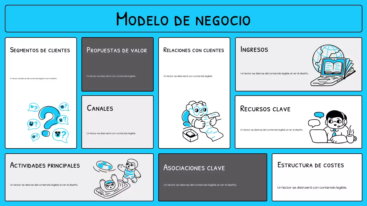 blue modern business plan layout